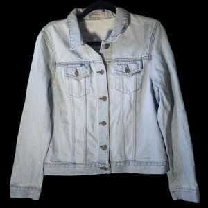 J. Crew light wash denim jacket women's size Medium